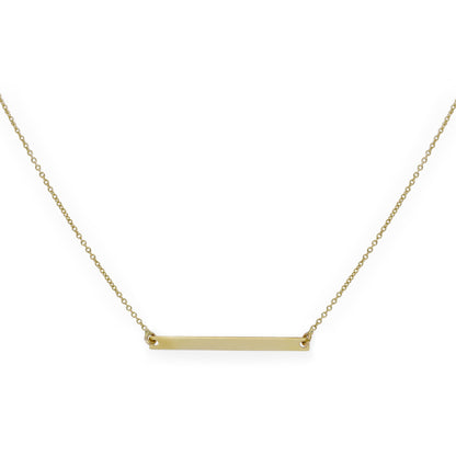 Collier avec plaque d'identification fine en or 9 carats