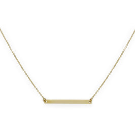 Collier avec plaque d'identification fine en or 9 carats