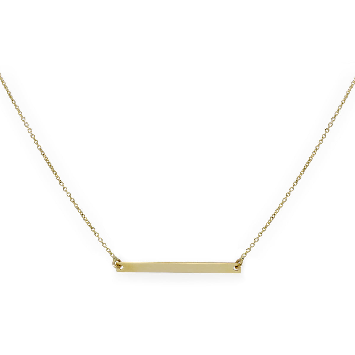 Collier avec plaque d'identification fine en or 9 carats