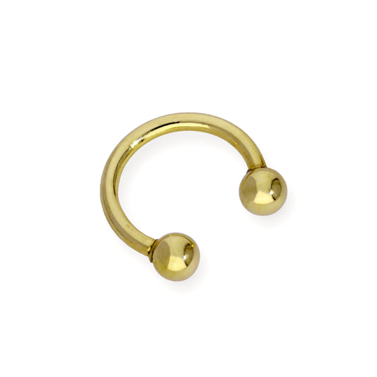 Barre de septum en fer à cheval avec boule en or 9 carats
