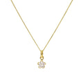 Collier avec pendentif étoile en or 9 carats et petit cristal CZ, 40 à 50 cm