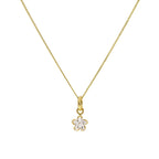 Collier avec pendentif étoile en or 9 carats et petit cristal CZ, 40 à 50 cm