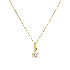 Collier avec pendentif étoile en or 9 carats et petit cristal CZ, 40 à 50 cm