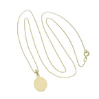 Collier pendentif ovale gravable en or 9 carats de 40 à 50 cm
