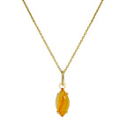 Collier pendentif ovale en or 9 carats et topaze CZ, 40 à 50 cm