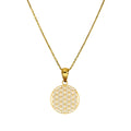 Collier avec pendentif étoile fleur de vie en or 9 carats, 40 à 50 cm