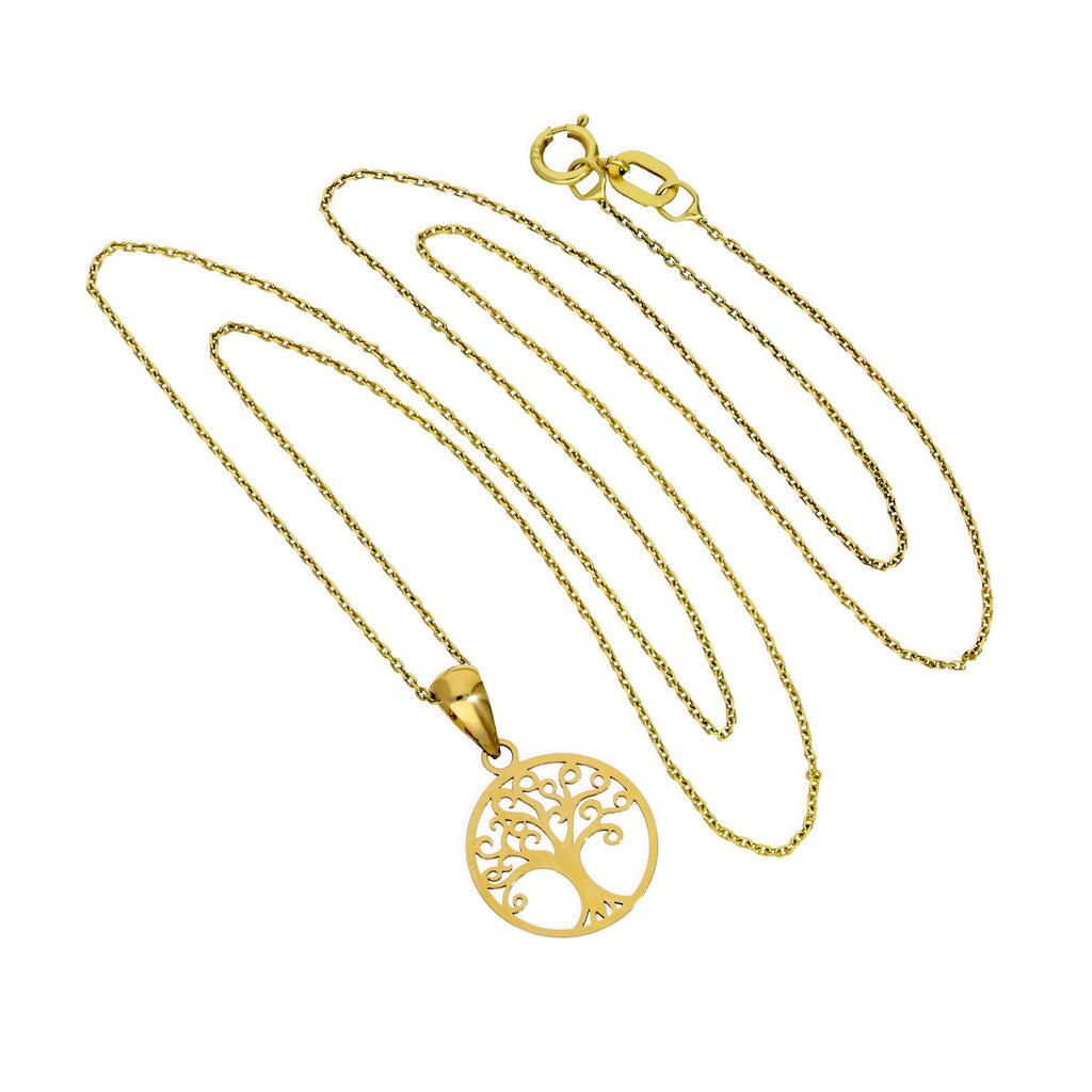 Collier pendentif arbre de vie en or 9 carats de 40 à 50 cm