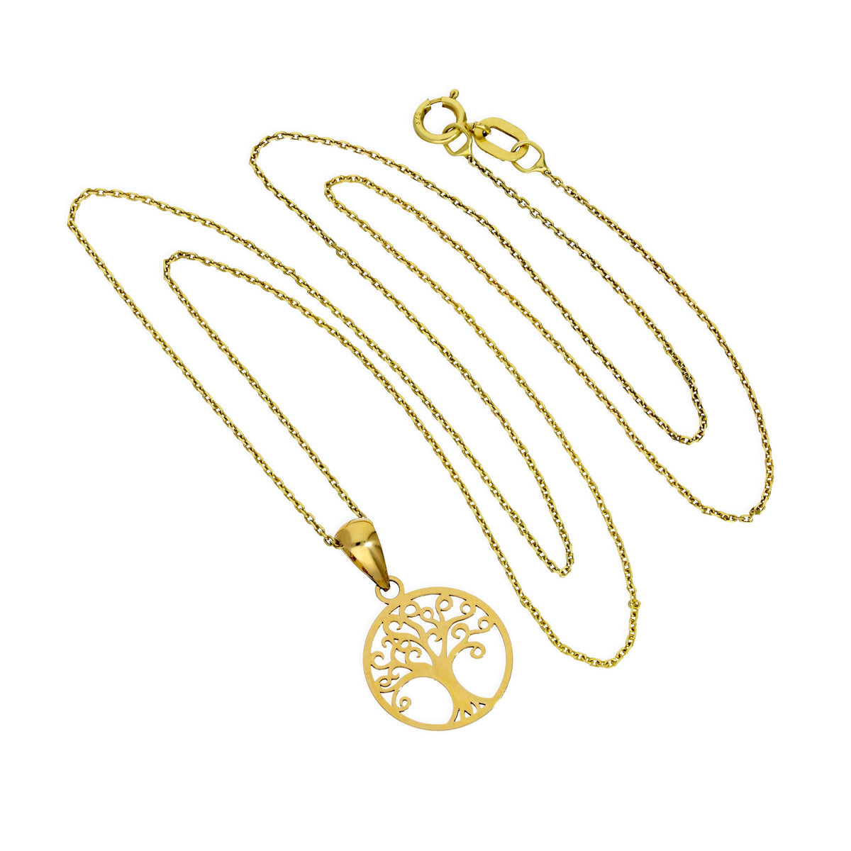 Collier pendentif arbre de vie en or 9 carats de 40 à 50 cm