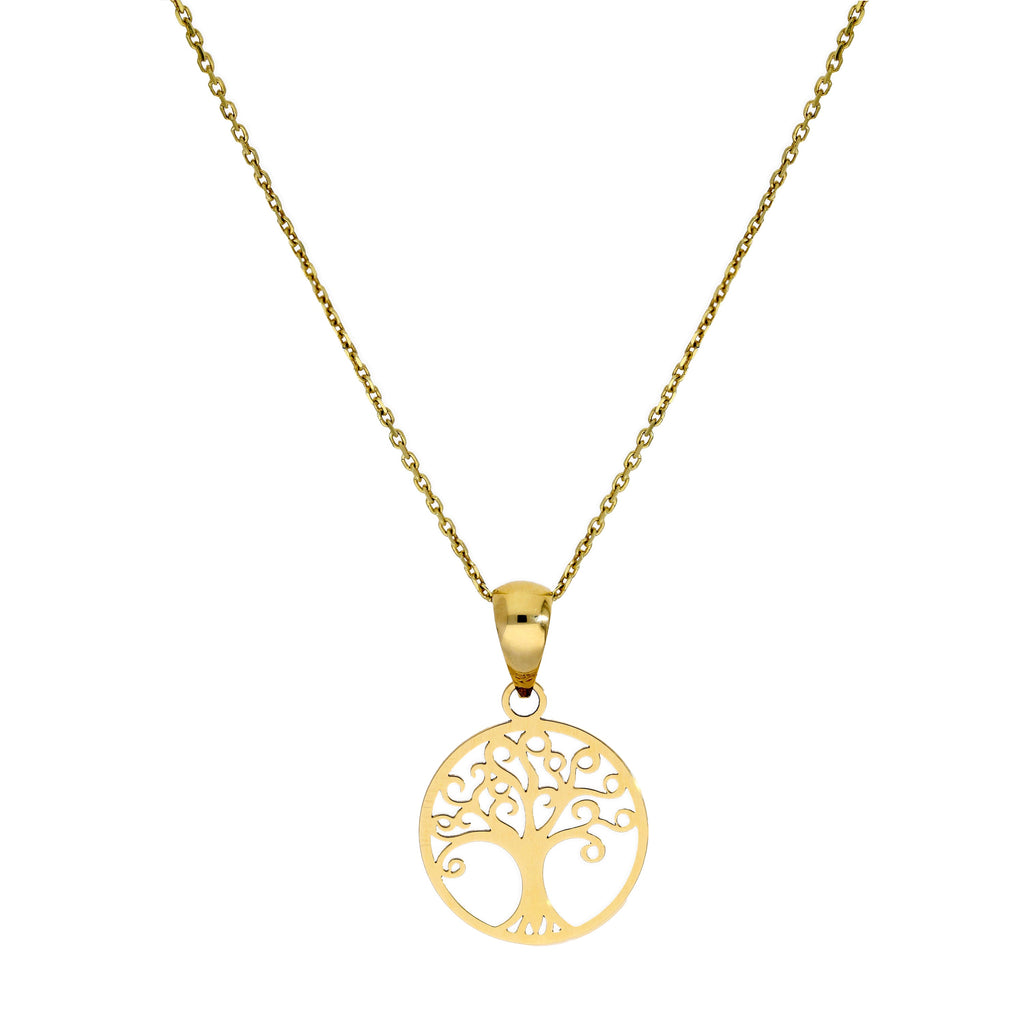 Collier pendentif arbre de vie en or 9 carats de 40 à 50 cm