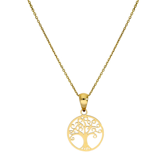 Collier pendentif arbre de vie en or 9 carats de 40 à 50 cm