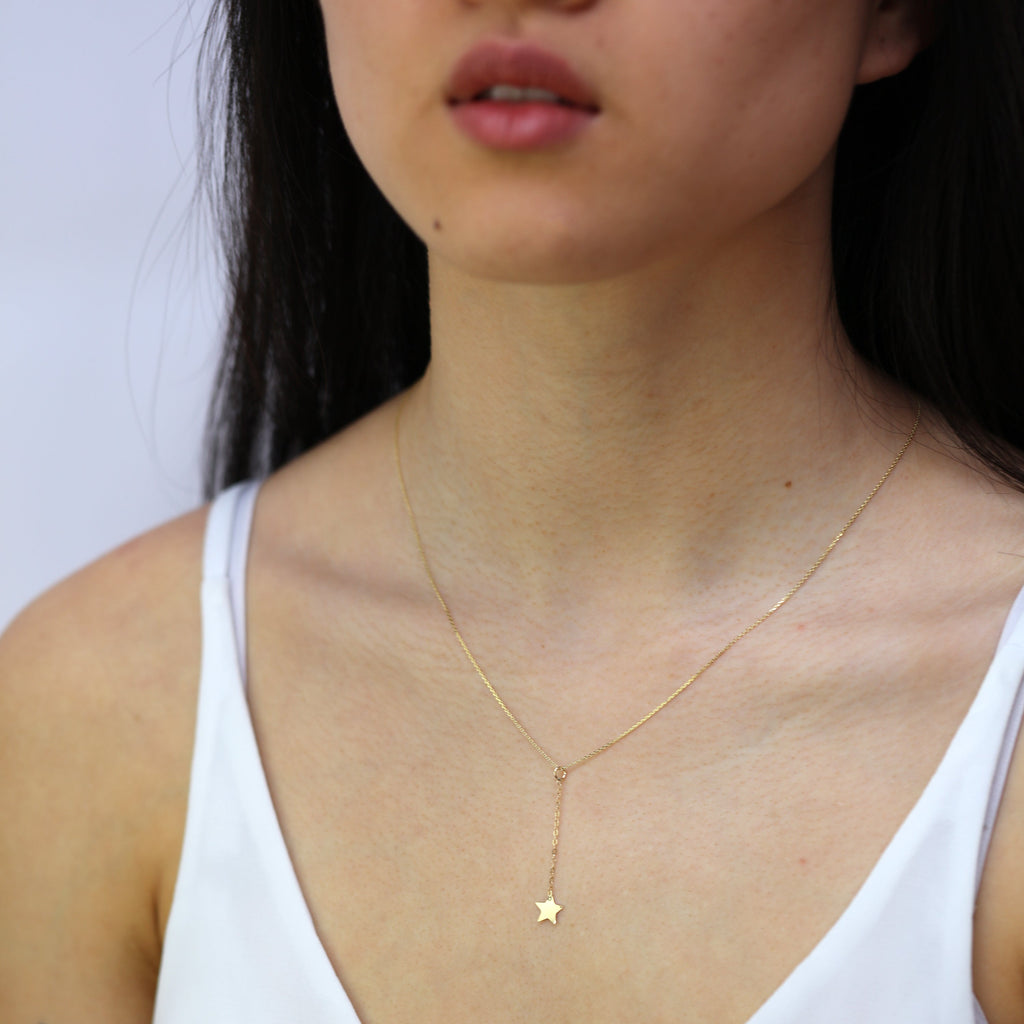 Collier avec pendentif étoile en or 9 carats, 40 à 50 cm
