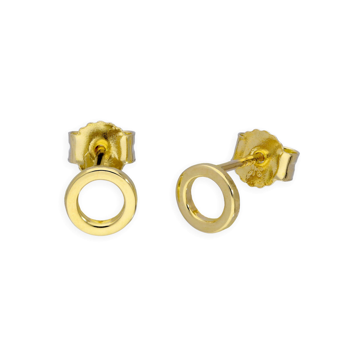 Boucles d'oreilles à tige Karma Circle en or 9 carats
