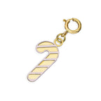 Breloque à clip en or 9 carats en forme de canne à sucre