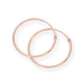 Boucles d'oreilles créoles à charnière en or rose 9 carats de 18 mm