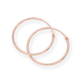 Boucles d'oreilles créoles à charnière en or rose 9 carats de 18 mm