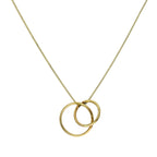 Collier avec pendentif créoles entrelacées en or 9 carats, 40 à 50 cm