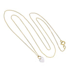 Collier pendentif cœur en or 9 carats et cristal CZ transparent, 40 à 50 cm