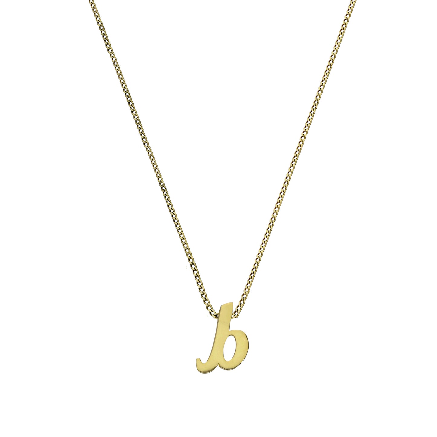 Collier pendentif minuscule lettre B en or 9 carats, 40 à 50 cm