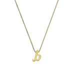 Collier pendentif minuscule lettre B en or 9 carats, 40 à 50 cm