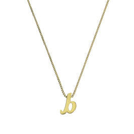 Collier pendentif minuscule lettre B en or 9 carats, 40 à 50 cm
