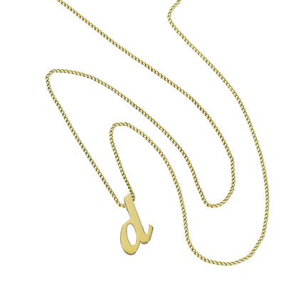 Collier avec pendentif minuscule lettre D en or 9 carats, 40 à 50 cm