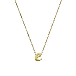 Collier pendentif minuscule lettre E en or 9 carats, 40 à 50 cm