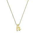 Collier avec pendentif minuscule lettre H en or 9 carats, 40 à 50 cm