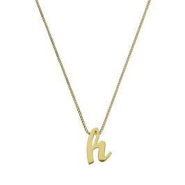 Collier avec pendentif minuscule lettre H en or 9 carats, 40 à 50 cm