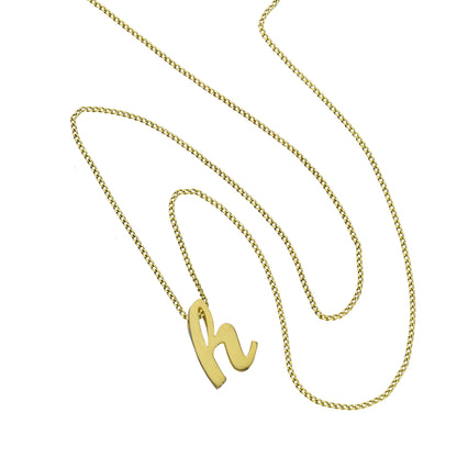 Collier avec pendentif minuscule lettre H en or 9 carats, 40 à 50 cm