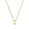 Collier pendentif minuscule en or 9 carats avec lettre I, 40 à 50 cm