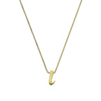Collier pendentif minuscule en or 9 carats avec lettre I, 40 à 50 cm