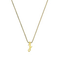 Collier avec pendentif minuscule en or 9 carats, lettre J, 40 à 50 cm
