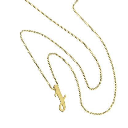 Collier avec pendentif minuscule en or 9 carats, lettre J, 40 à 50 cm