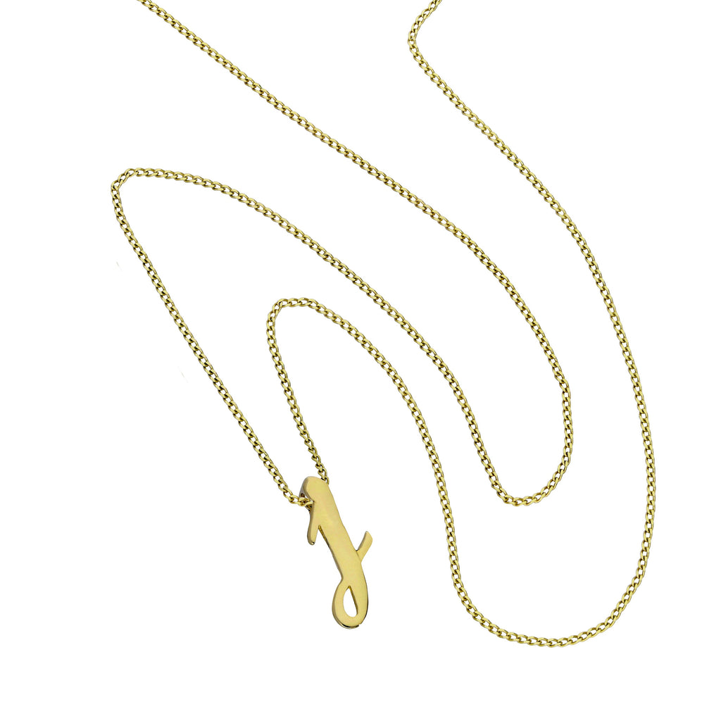 Collier avec pendentif minuscule en or 9 carats, lettre J, 40 à 50 cm