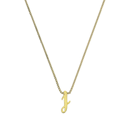 Collier avec pendentif minuscule en or 9 carats, lettre J, 40 à 50 cm