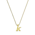 Petit collier avec pendentif lettre K en or 9 carats, 40 à 50 cm