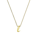 Collier avec pendentif minuscule lettre L en or 9 carats, 40 à 50 cm