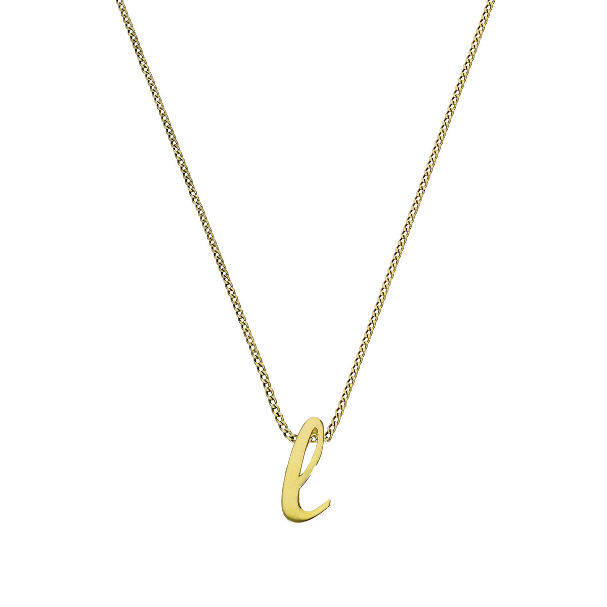 Collier avec pendentif minuscule lettre L en or 9 carats, 40 à 50 cm