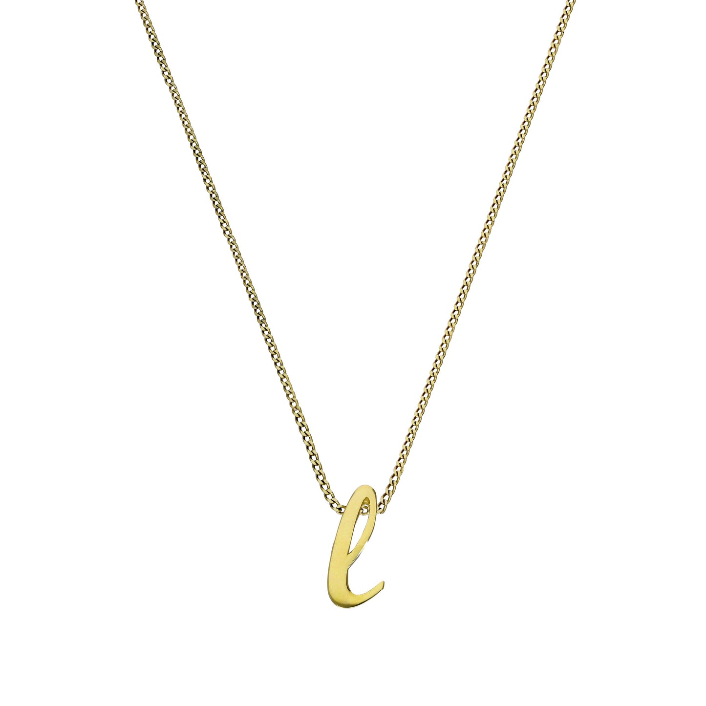 Collier avec pendentif minuscule lettre L en or 9 carats, 40 à 50 cm