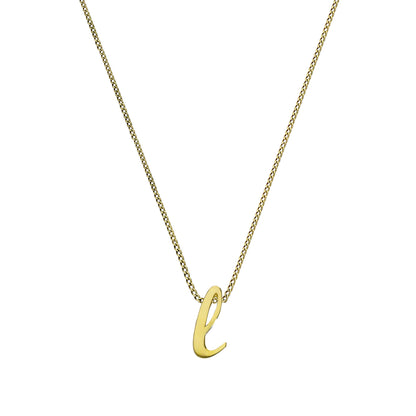 Collier avec pendentif minuscule lettre L en or 9 carats, 40 à 50 cm