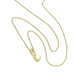 Collier avec pendentif minuscule lettre L en or 9 carats, 40 à 50 cm