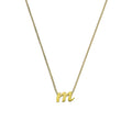 Collier avec pendentif lettre M en or 9 carats, 40 à 50 cm
