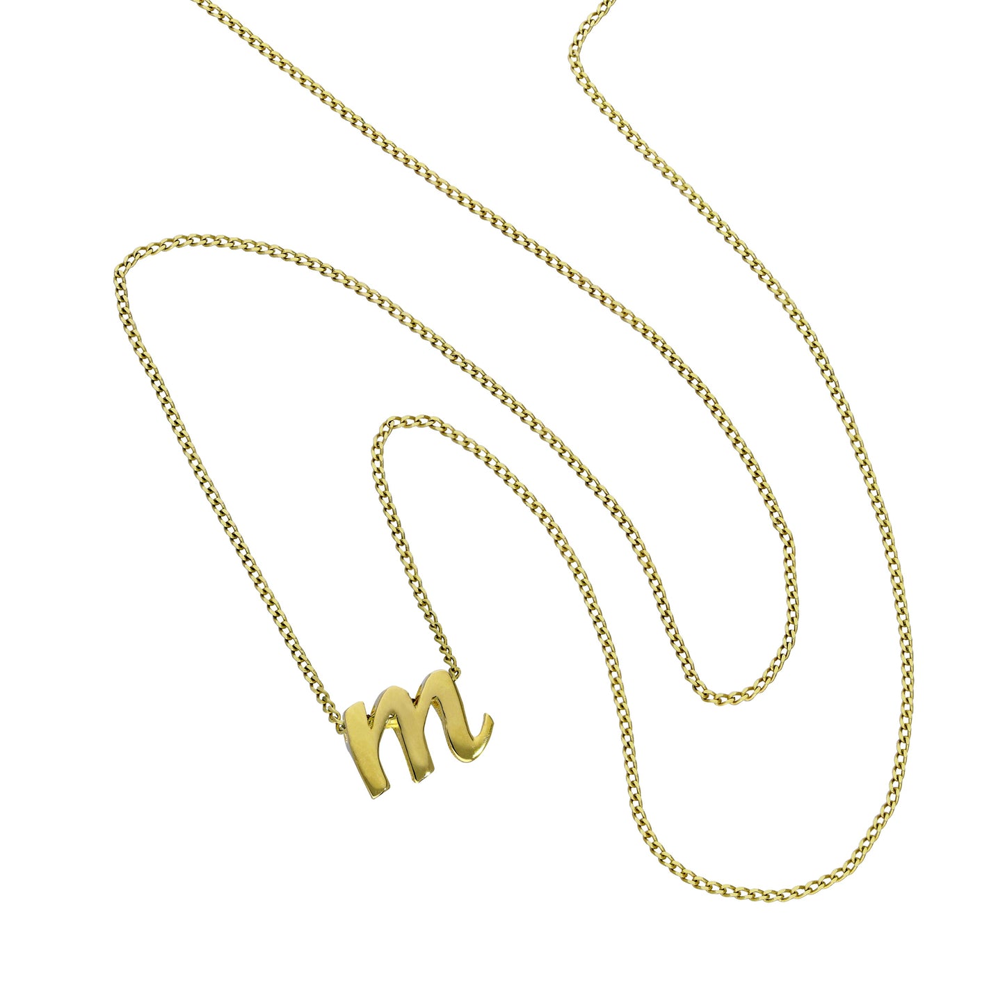Collier avec pendentif lettre M en or 9 carats, 40 à 50 cm