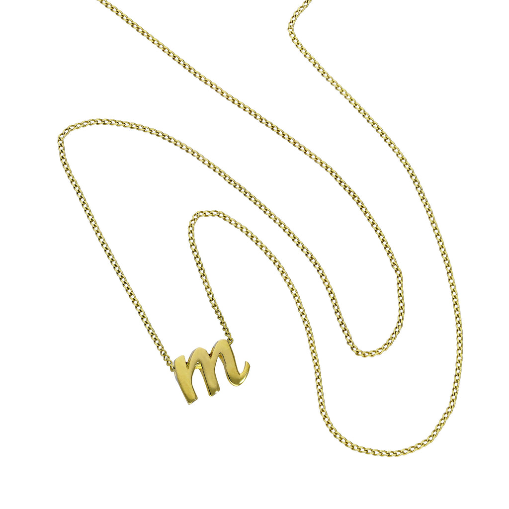 Collier avec pendentif lettre M en or 9 carats, 40 à 50 cm