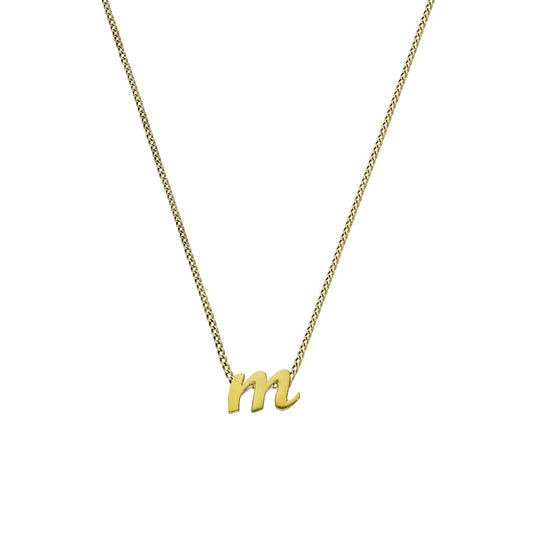 Collier avec pendentif lettre M en or 9 carats, 40 à 50 cm