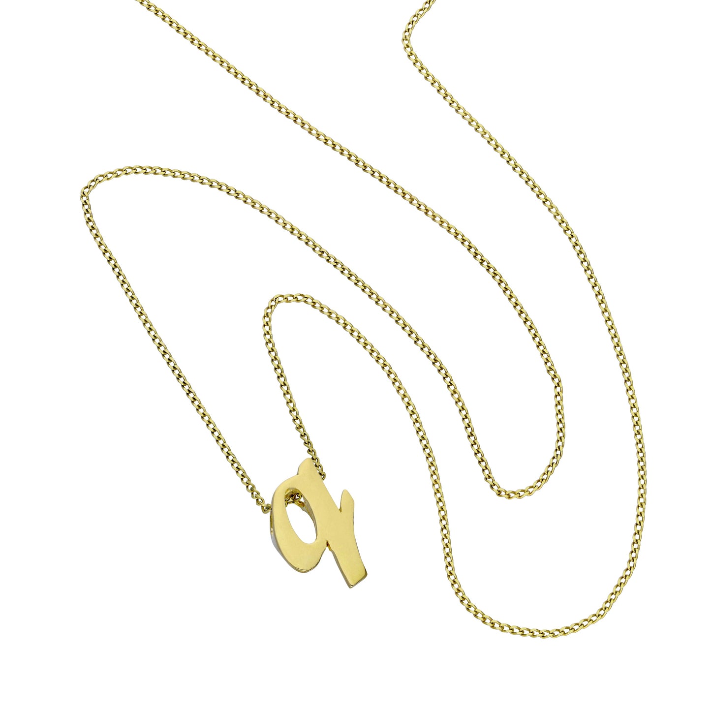 Collier avec pendentif minuscule lettre Q en or 9 carats, 40 à 50 cm