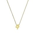Collier avec pendentif minuscule lettre Q en or 9 carats, 40 à 50 cm
