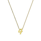 Collier avec pendentif minuscule lettre Q en or 9 carats, 40 à 50 cm