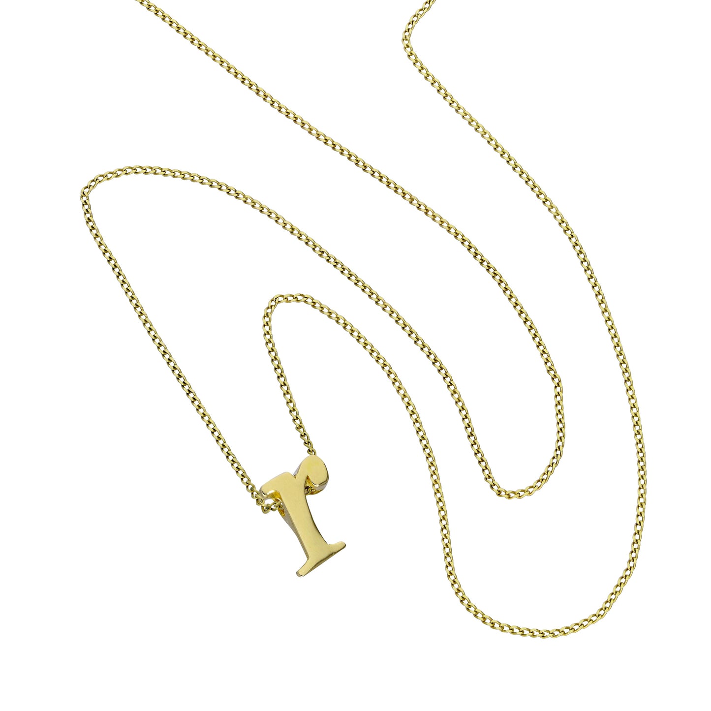 Collier avec pendentif minuscule lettre R en or 9 carats, 40 à 50 cm