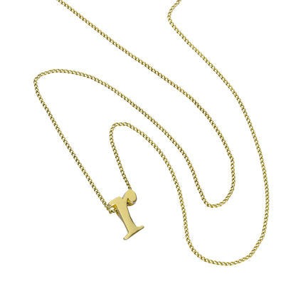 Collier avec pendentif minuscule lettre R en or 9 carats, 40 à 50 cm